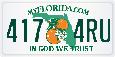 FL license plate 4174RU