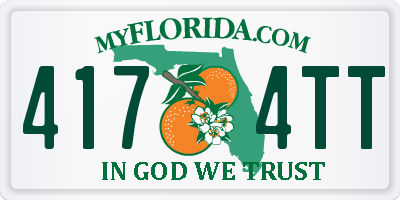 FL license plate 4174TT
