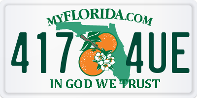 FL license plate 4174UE