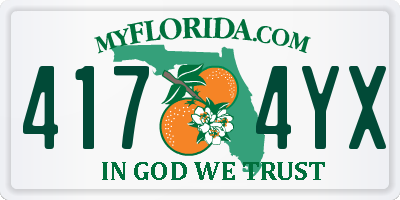 FL license plate 4174YX
