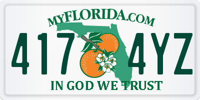 FL license plate 4174YZ