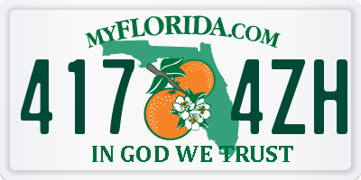 FL license plate 4174ZH