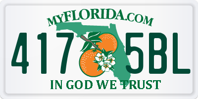 FL license plate 4175BL