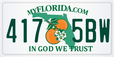 FL license plate 4175BW