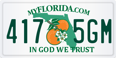 FL license plate 4175GM