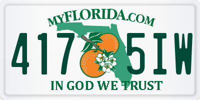 FL license plate 4175IW