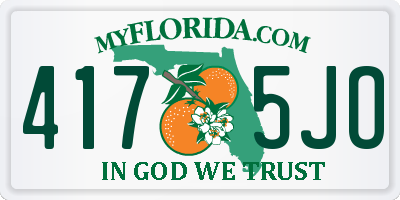 FL license plate 4175JO