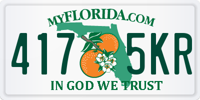 FL license plate 4175KR
