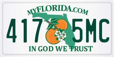 FL license plate 4175MC