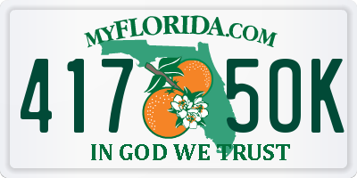 FL license plate 4175OK