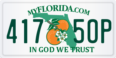 FL license plate 4175OP