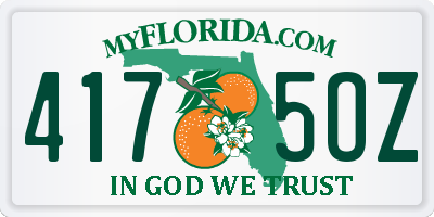 FL license plate 4175OZ