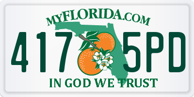 FL license plate 4175PD