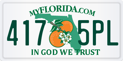 FL license plate 4175PL