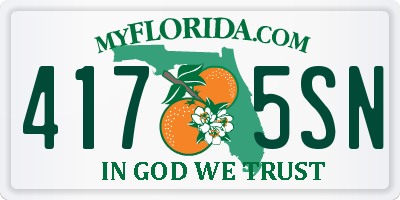 FL license plate 4175SN