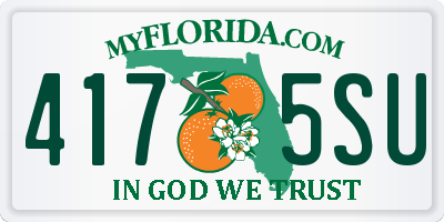 FL license plate 4175SU