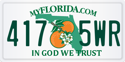 FL license plate 4175WR