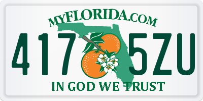 FL license plate 4175ZU