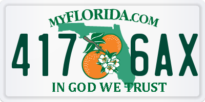 FL license plate 4176AX
