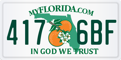 FL license plate 4176BF