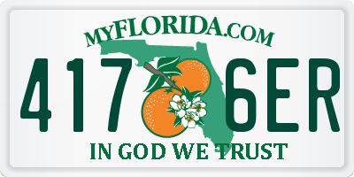 FL license plate 4176ER