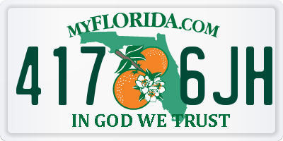 FL license plate 4176JH