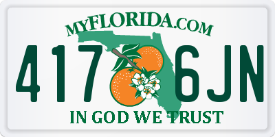 FL license plate 4176JN