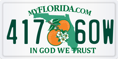 FL license plate 4176OW