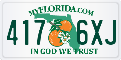 FL license plate 4176XJ