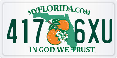 FL license plate 4176XU