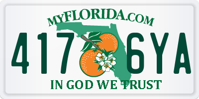 FL license plate 4176YA