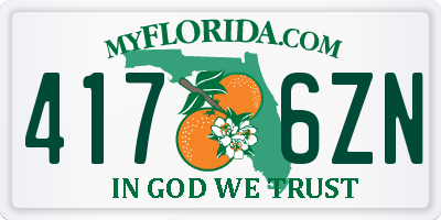 FL license plate 4176ZN