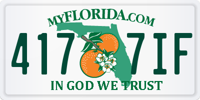 FL license plate 4177IF