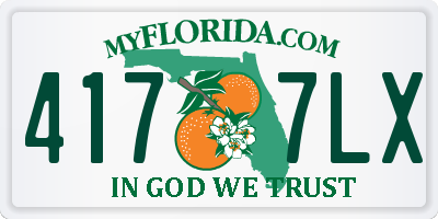 FL license plate 4177LX