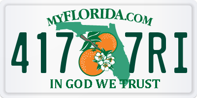 FL license plate 4177RI
