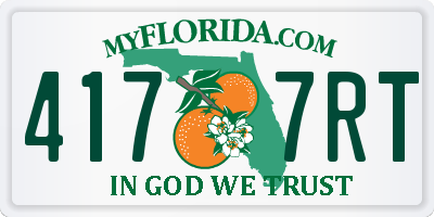 FL license plate 4177RT