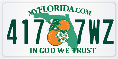 FL license plate 4177WZ