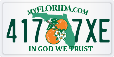 FL license plate 4177XE