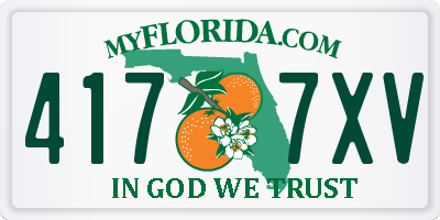 FL license plate 4177XV