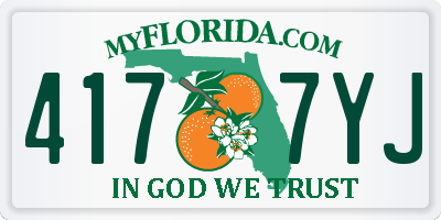 FL license plate 4177YJ