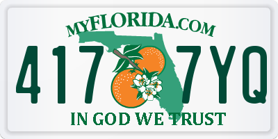 FL license plate 4177YQ