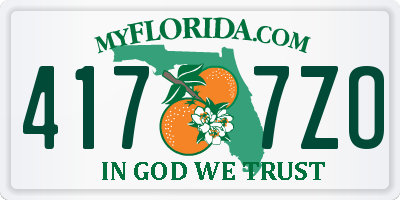 FL license plate 4177ZO