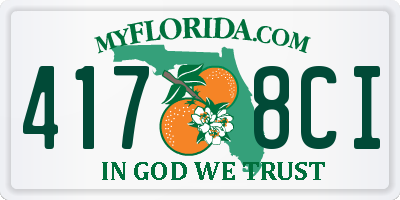 FL license plate 4178CI