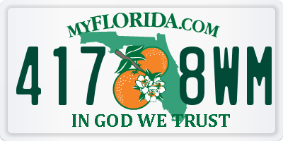 FL license plate 4178WM