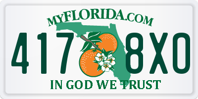 FL license plate 4178XO