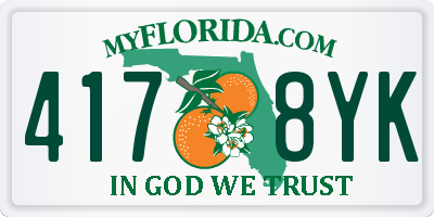 FL license plate 4178YK