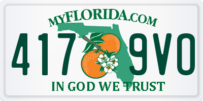 FL license plate 4179VO