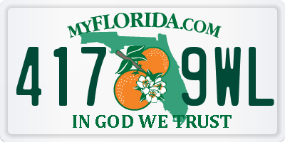 FL license plate 4179WL