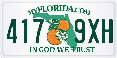 FL license plate 4179XH