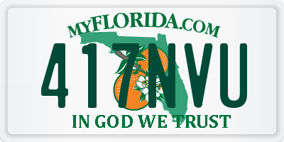 FL license plate 417NVU